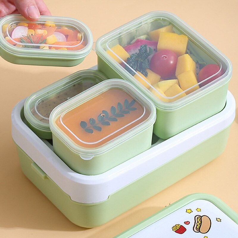 1350ML Kawaii Character Bento Box w/ Spoon/Fork Home & Kitchen by The Kawaii Shoppu | The Kawaii Shoppu