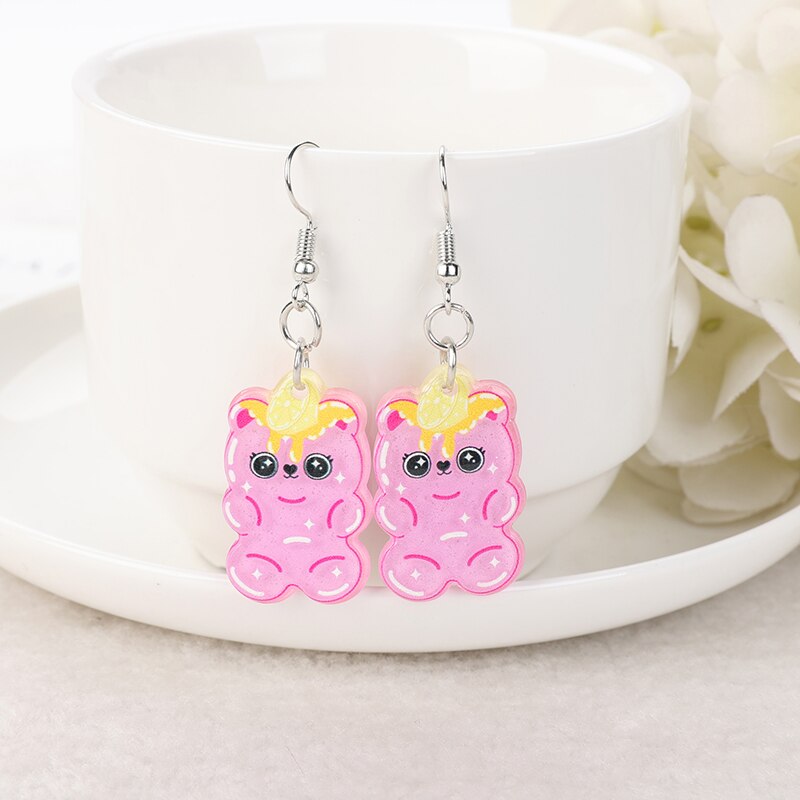 1Pair Gummy Bears Resin Earrings Earrings by The Kawaii Shoppu | The Kawaii Shoppu