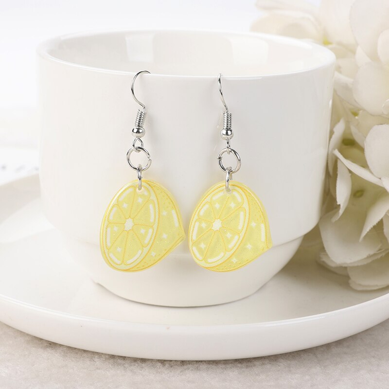 1Pair Gummy Bears Resin Earrings Lemon Earrings by The Kawaii Shoppu | The Kawaii Shoppu