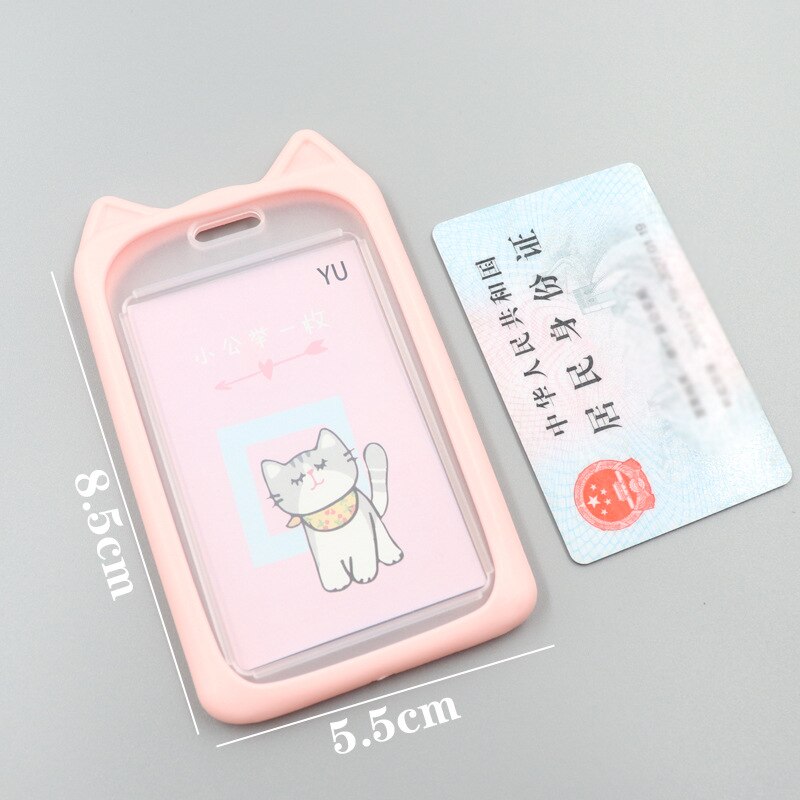 1PC Card Holder with Retractable Reel Lanyard Stationery by The Kawaii Shoppu | The Kawaii Shoppu