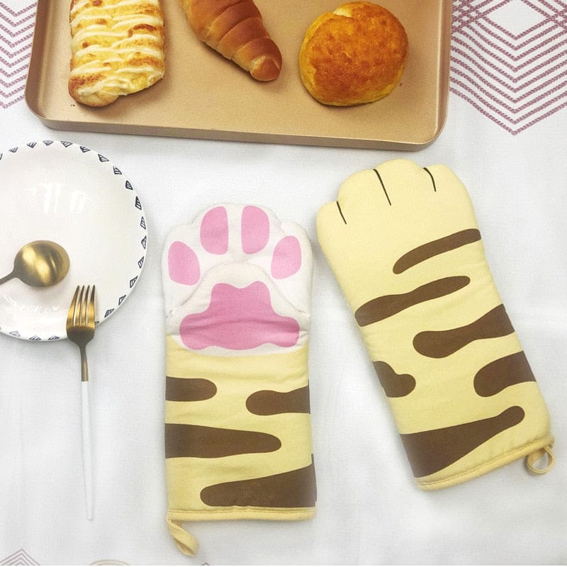 Cat Paw Kitchen Cooking Gloves Accessory The Kawaii Shoppu