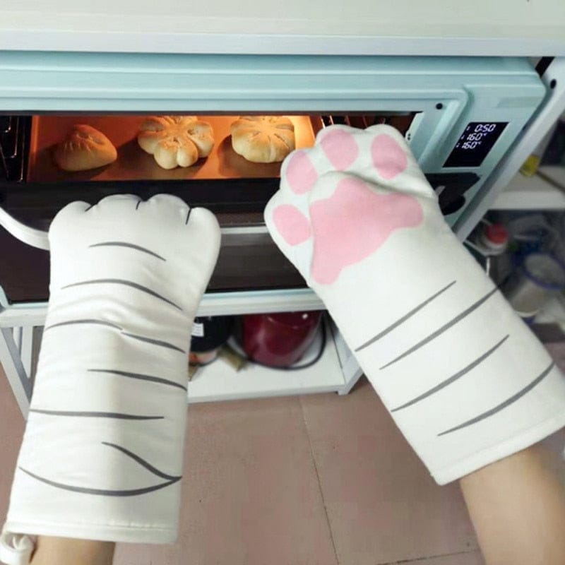 Cat Paw Kitchen Cooking Gloves Accessory The Kawaii Shoppu