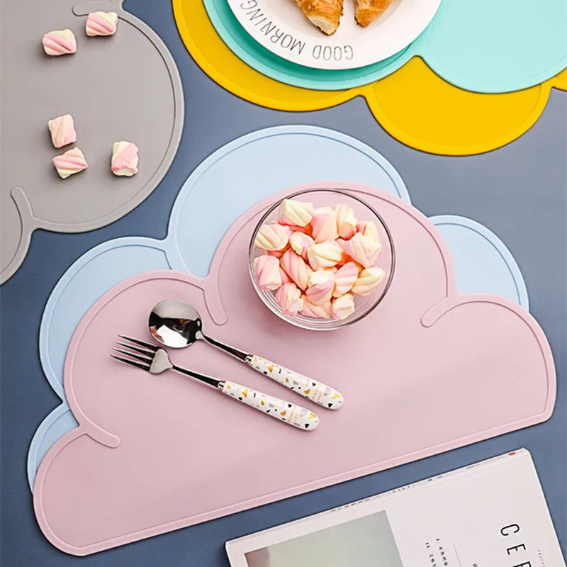 1PC Cute Cloud Silicone Table Place Mat 47.5 x 26.5 cm Home & Kitchen by The Kawaii Shoppu | The Kawaii Shoppu