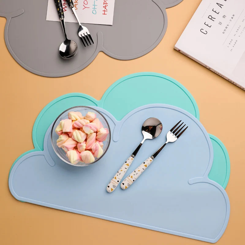 1PC Cute Cloud Silicone Table Place Mat 47.5 x 26.5 cm Home & Kitchen by The Kawaii Shoppu | The Kawaii Shoppu
