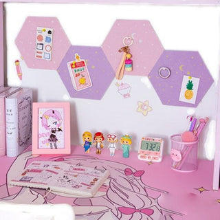 1PC DIY Felt Board Tile Hexagonal Notice Cork Self Adhesive Pin Board Home & Kitchen by The Kawaii Shoppu | The Kawaii Shoppu