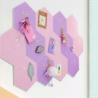1PC DIY Felt Board Tile Hexagonal Notice Cork Self Adhesive Pin Board Home & Kitchen by The Kawaii Shoppu | The Kawaii Shoppu