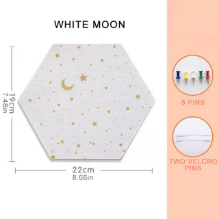 1PC DIY Felt Board Tile Hexagonal Notice Cork Self Adhesive Pin Board white Home & Kitchen by The Kawaii Shoppu | The Kawaii Shoppu