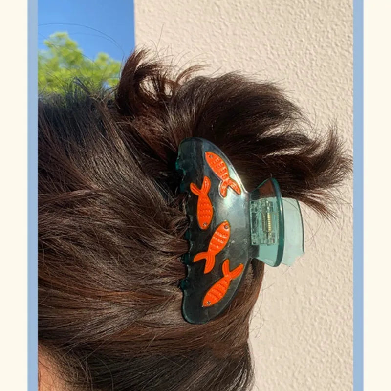 1PC Goldfish Bowl Aesthetic Hair Claw Clip Accessories by The Kawaii Shoppu | The Kawaii Shoppu