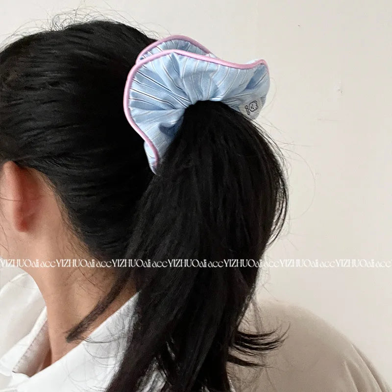 1PC KShoppu Pastel Aesthetic Stripe Scrunchie Hair Accessories by The Kawaii Shoppu | The Kawaii Shoppu