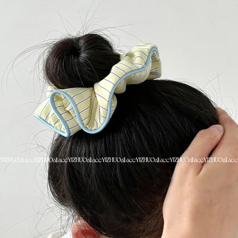 1PC KShoppu Pastel Aesthetic Stripe Scrunchie Hair Accessories by The Kawaii Shoppu | The Kawaii Shoppu