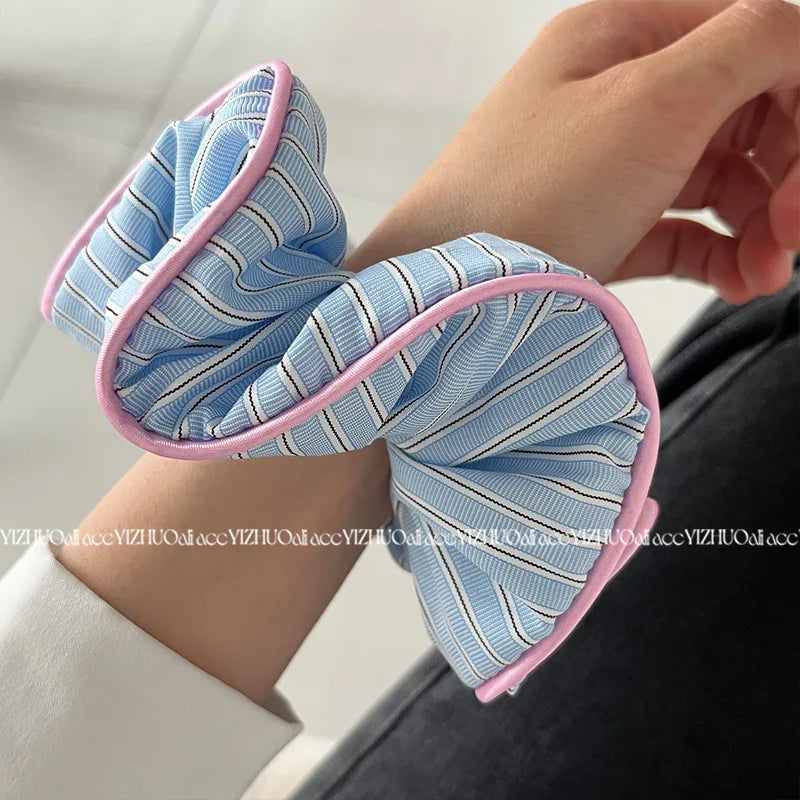 1PC KShoppu Pastel Aesthetic Stripe Scrunchie Hair Accessories by The Kawaii Shoppu | The Kawaii Shoppu