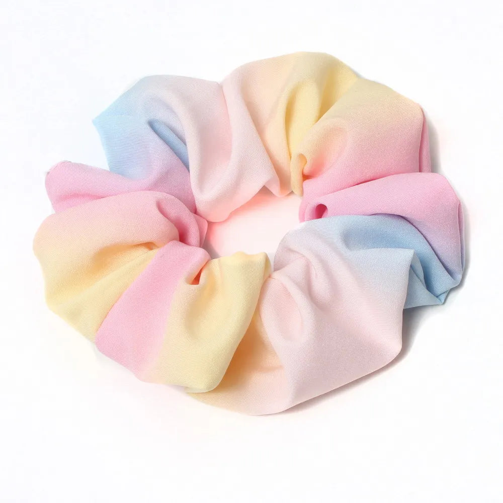 1PC Large Rainbow Scrunchie Hairband Hair Accessories by The Kawaii Shoppu | The Kawaii Shoppu
