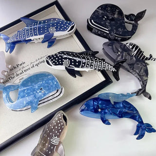 1PC Peaceful Whale Ocean Aesthetic Hair Claw Clip Hair Accessories by The Kawaii Shoppu | The Kawaii Shoppu