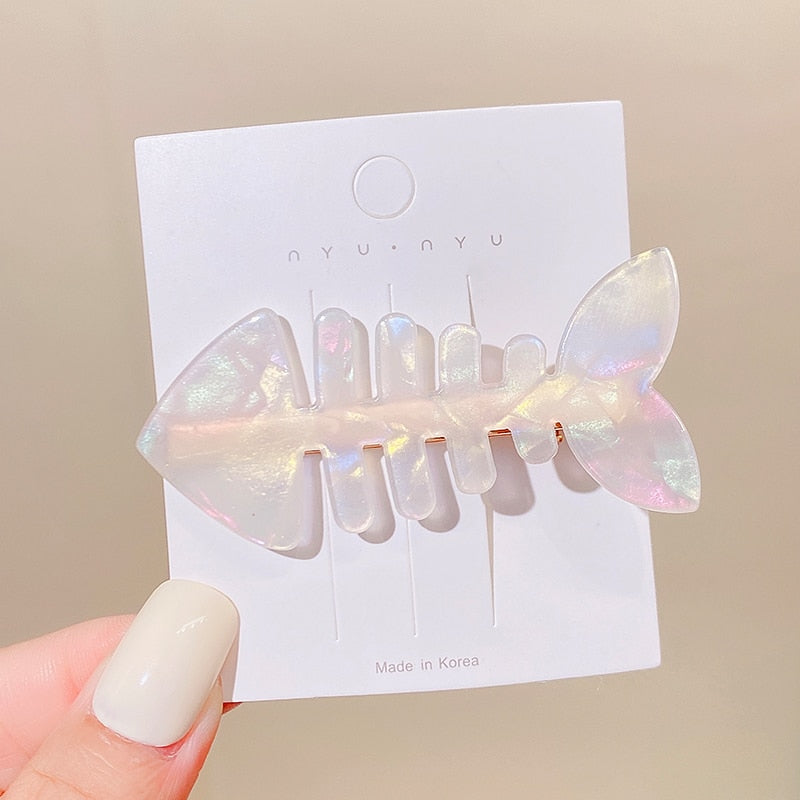 1PC Pearl Heart Hair Clip fish Hair Accessories by The Kawaii Shoppu | The Kawaii Shoppu