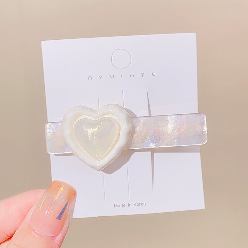 1PC Pearl Heart Hair Clip heart 3 Hair Accessories by The Kawaii Shoppu | The Kawaii Shoppu