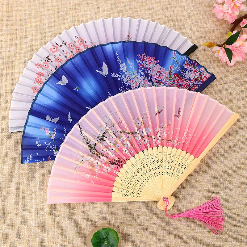 1PC Pretty Sakura Han Summer Foldable Handheld Fan Accessories by The Kawaii Shoppu | The Kawaii Shoppu