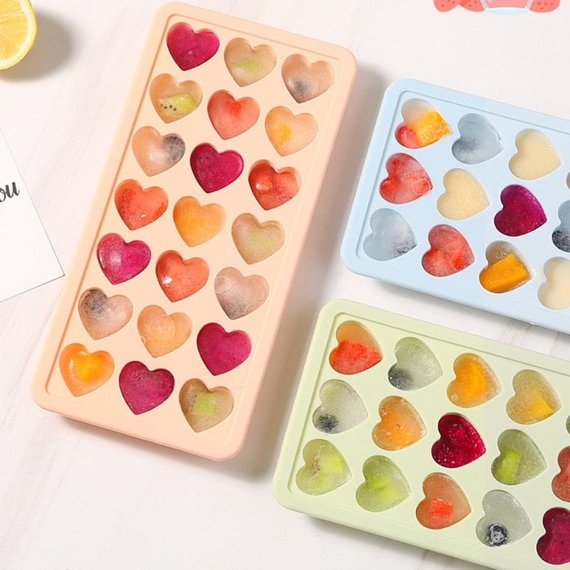 1pc Silicone Heart Mold BPA Ice Cube Tray Accessory The Kawaii Shoppu