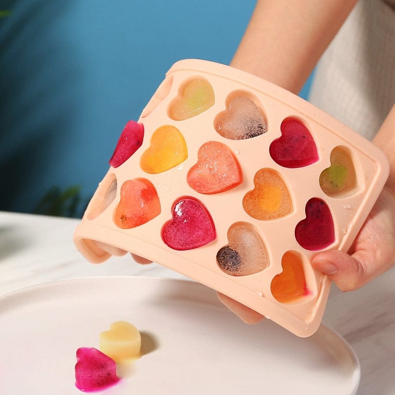 1pc Silicone Heart Mold BPA Ice Cube Tray Accessory The Kawaii Shoppu