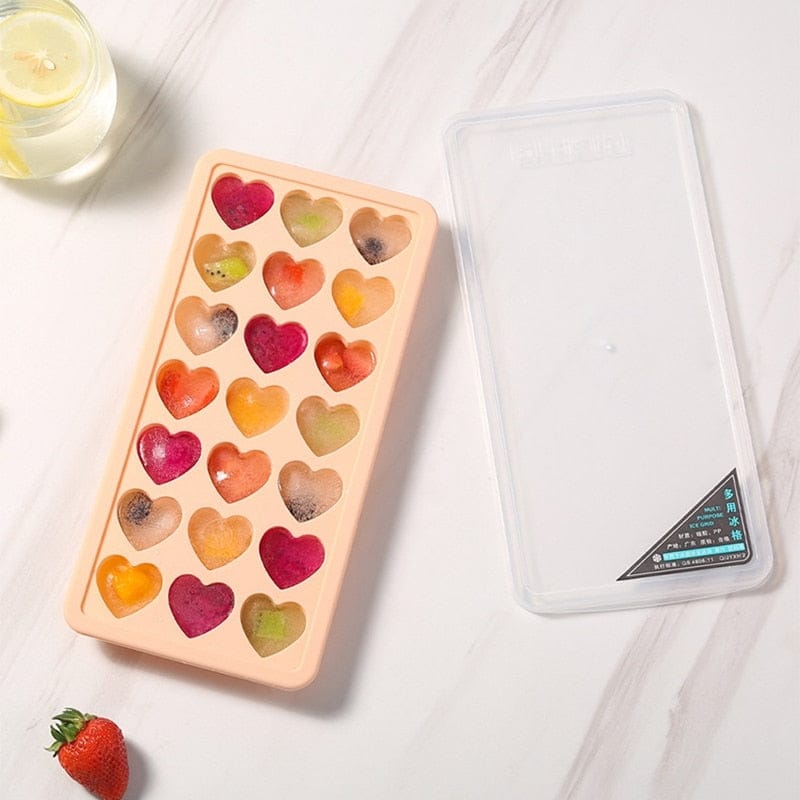 1pc Silicone Heart Mold BPA Ice Cube Tray Accessory The Kawaii Shoppu