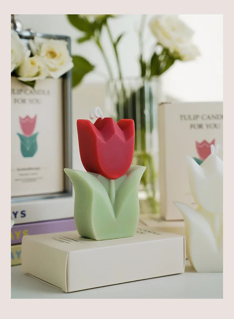 1PC Tulip Scented Flower Candle Home Decor by The Kawaii Shoppu | The Kawaii Shoppu