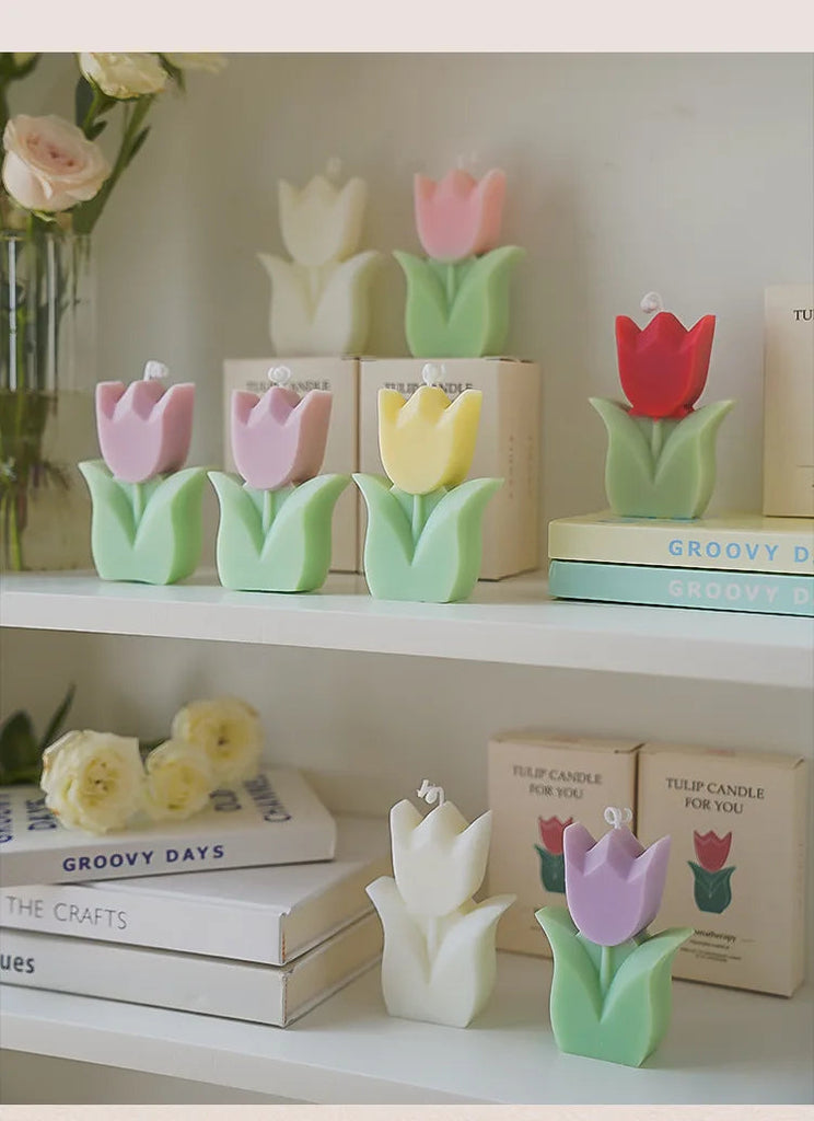 1PC Tulip Scented Flower Candle Home Decor by The Kawaii Shoppu | The Kawaii Shoppu