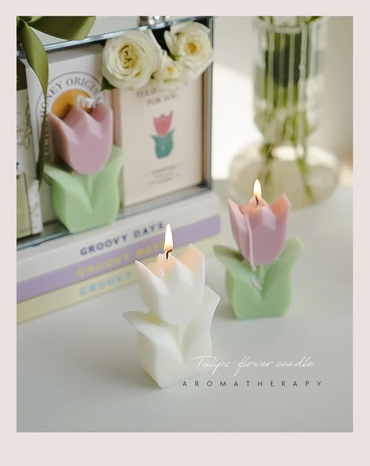 1PC Tulip Scented Flower Candle Home Decor by The Kawaii Shoppu | The Kawaii Shoppu