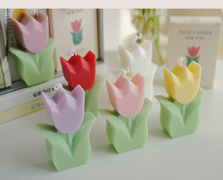 1PC Tulip Scented Flower Candle Home Decor by The Kawaii Shoppu | The Kawaii Shoppu