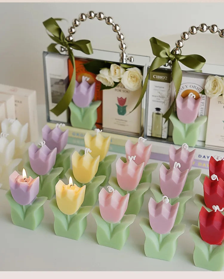 1PC Tulip Scented Flower Candle Home Decor by The Kawaii Shoppu | The Kawaii Shoppu