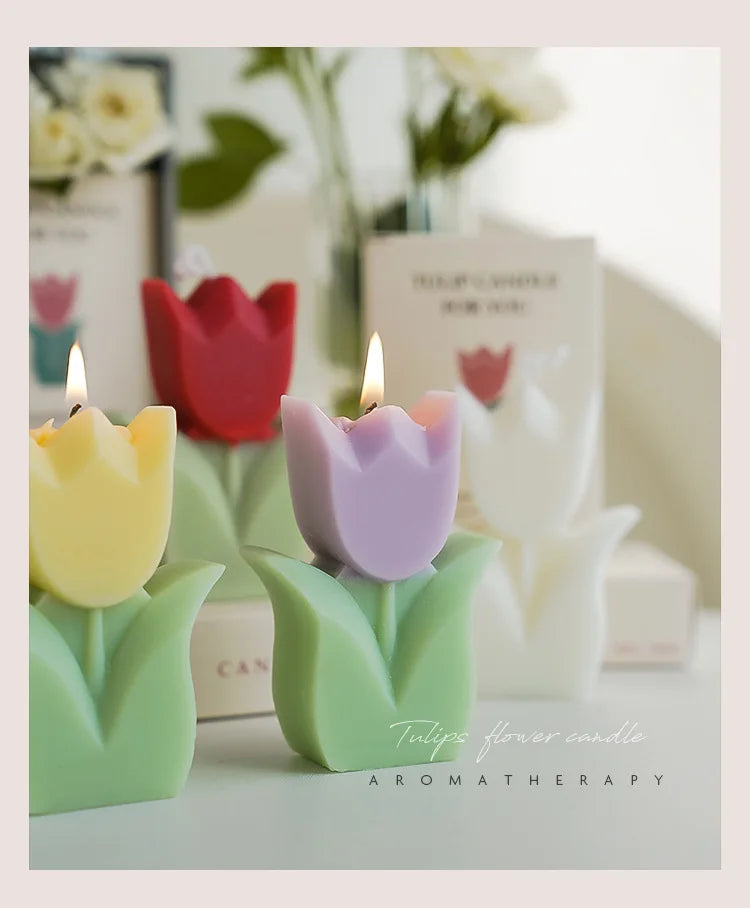 1PC Tulip Scented Flower Candle Home Decor by The Kawaii Shoppu | The Kawaii Shoppu