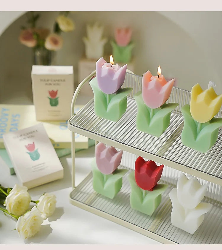 1PC Tulip Scented Flower Candle Home Decor by The Kawaii Shoppu | The Kawaii Shoppu