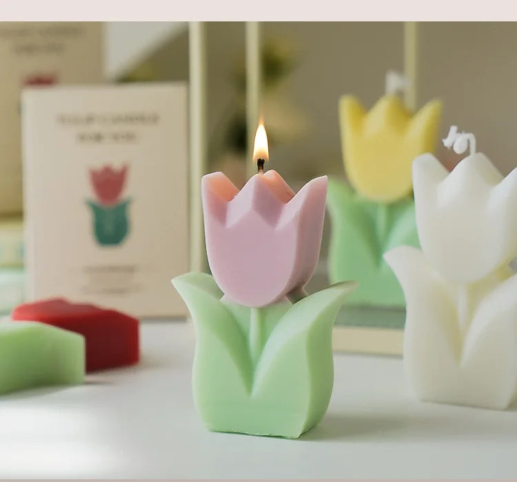 1PC Tulip Scented Flower Candle Home Decor by The Kawaii Shoppu | The Kawaii Shoppu