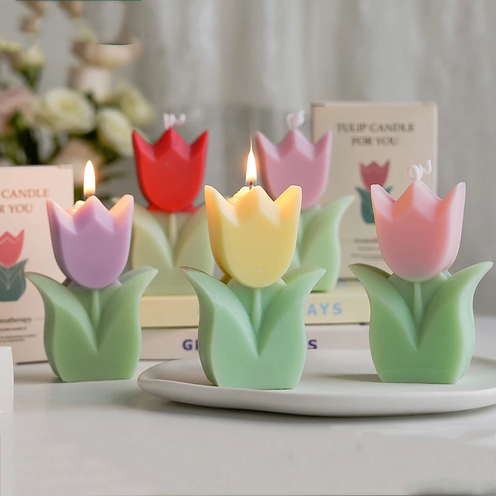 1PC Tulip Scented Flower Candle Home Decor by The Kawaii Shoppu | The Kawaii Shoppu