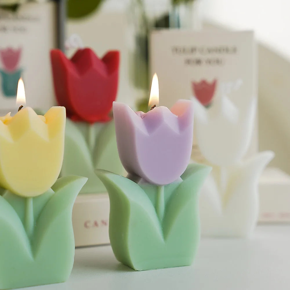 1PC Tulip Scented Flower Candle Home Decor by The Kawaii Shoppu | The Kawaii Shoppu