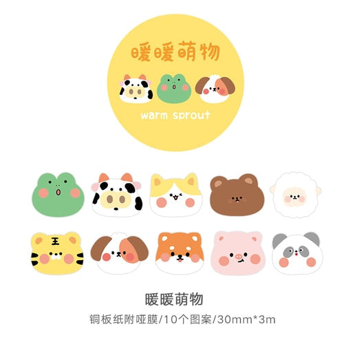 1Roll Kawaii Animal Party Decor Adhesive Tape A Stationery by The Kawaii Shoppu | The Kawaii Shoppu