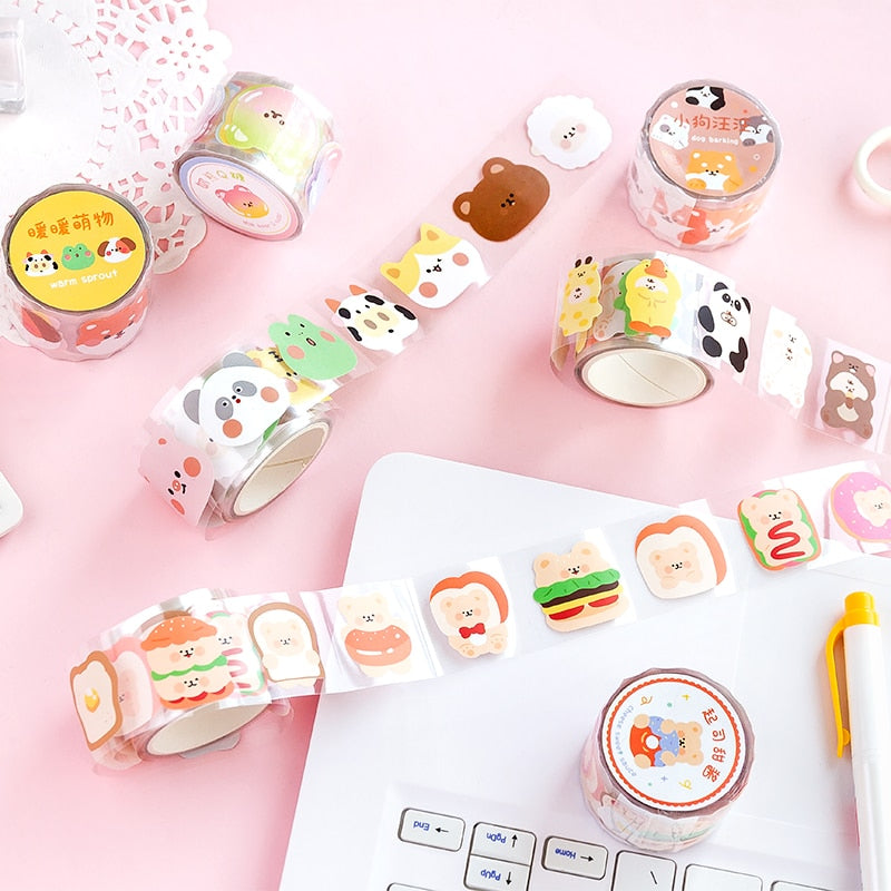 1Roll Kawaii Animal Party Decor Adhesive Tape Stationery by The Kawaii Shoppu | The Kawaii Shoppu