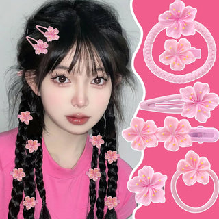 2/5pcs Sweet Pink Sakura Hair Accessories