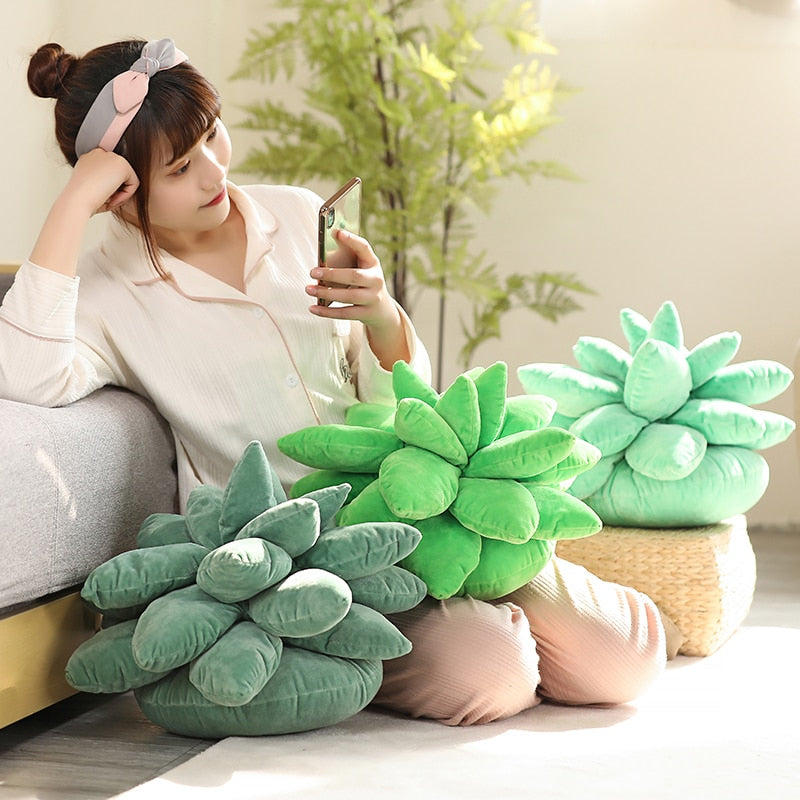 25/45cm Lifelike Succulent Plants Plush Pillow Soft Toy by The Kawaii Shoppu | The Kawaii Shoppu