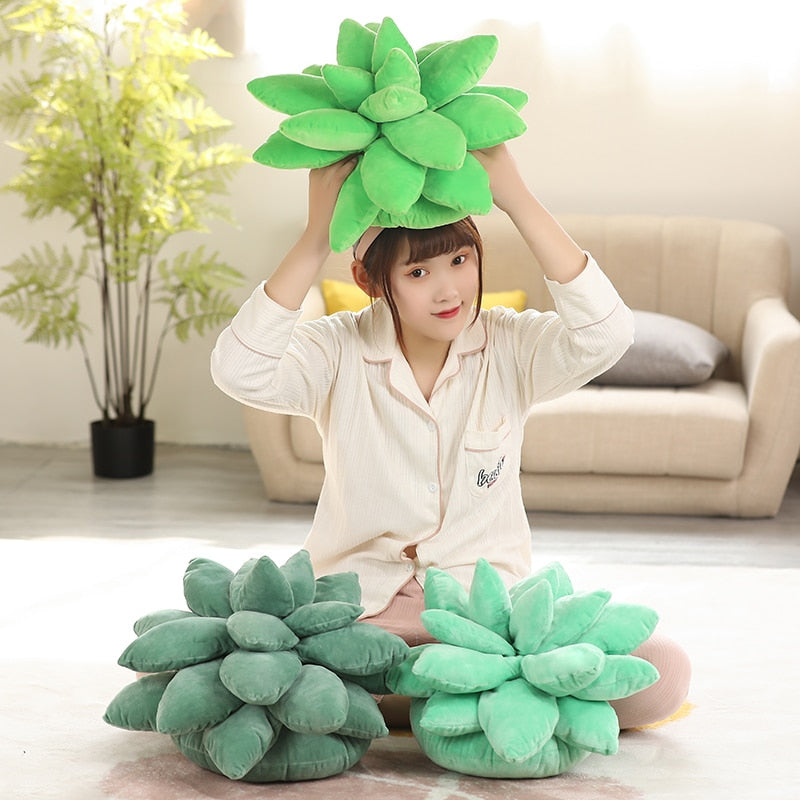 green succulent pillow Cactus Plush Pillow Colourful 25cm