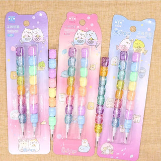 2pcs Kawaii HB Non-Sharpening Mechanical Pencils