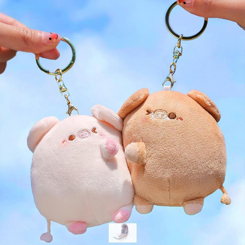 2Pcs Plush Magnetic Pig Friends Keychain Soft Toy by The Kawaii Shoppu | The Kawaii Shoppu