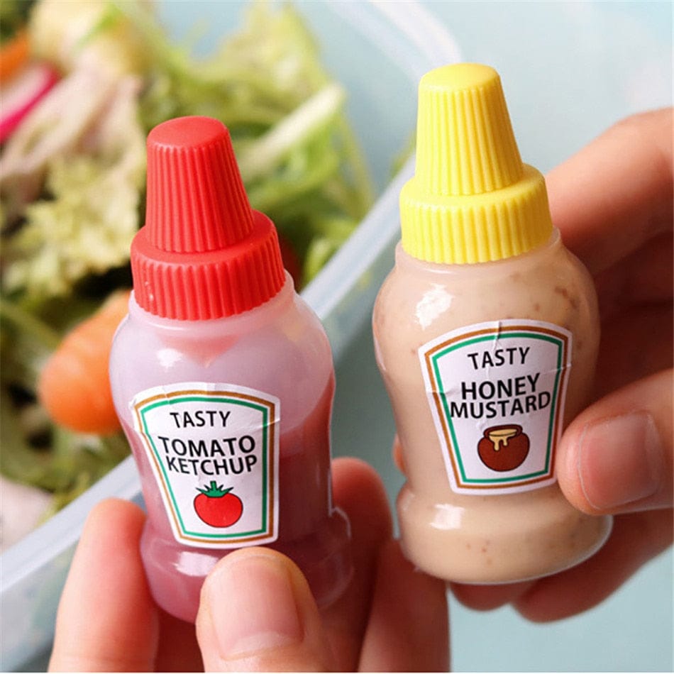 2pcs/set 25ML Mini Lunch Box Sauce Bottle Accessory The Kawaii Shoppu