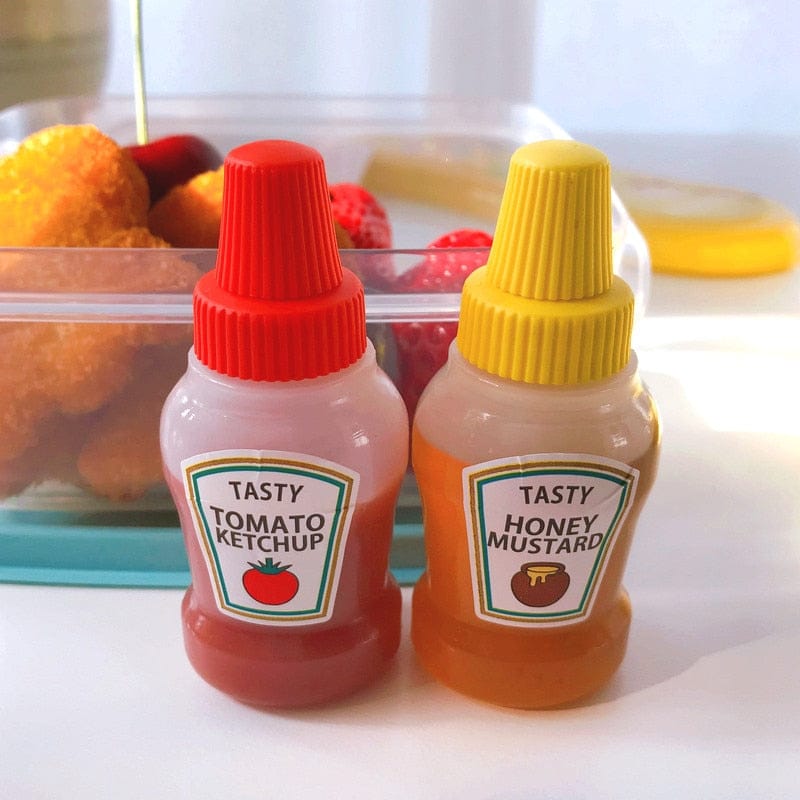 2pcs/set 25ML Mini Lunch Box Sauce Bottle Accessory The Kawaii Shoppu