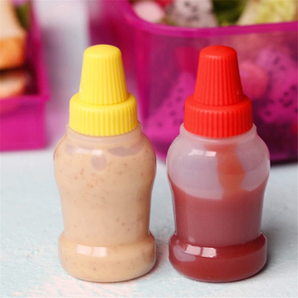 2pcs/set 25ML Mini Lunch Box Sauce Bottle Accessory The Kawaii Shoppu