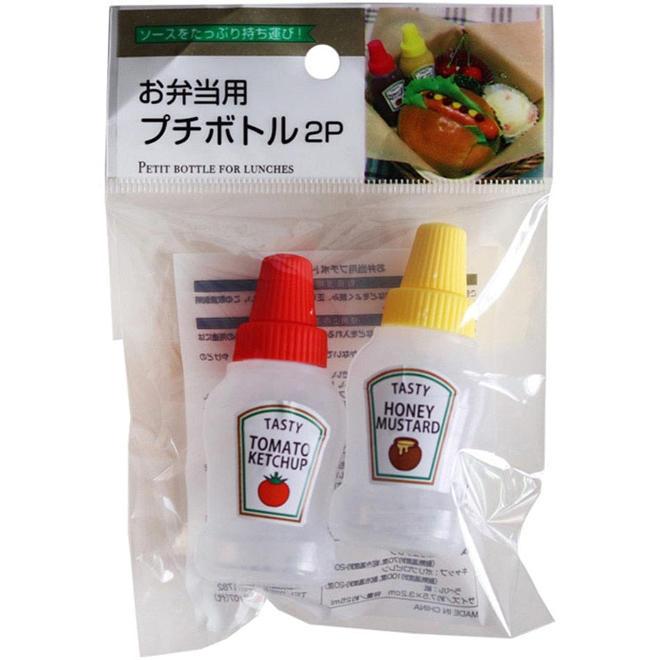 2pcs/set 25ML Mini Lunch Box Sauce Bottle Accessory The Kawaii Shoppu