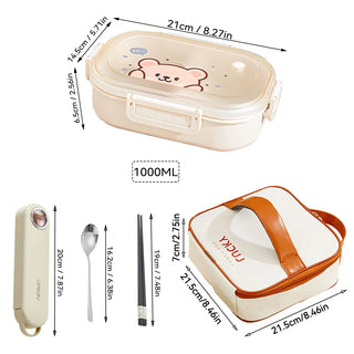 3 Grid Portable Lunch Box – Microwave Safe Bento Food Container