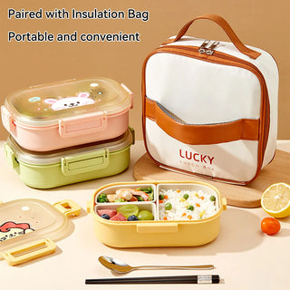 3 Grid Portable Lunch Box – Microwave Safe Bento Food Container