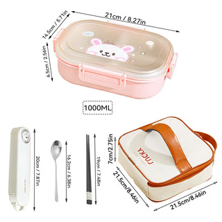 3 Grid Portable Lunch Box – Microwave Safe Bento Food Container