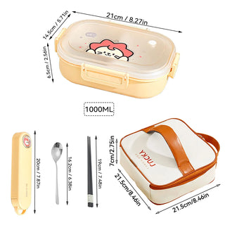 3 Grid Portable Lunch Box – Microwave Safe Bento Food Container
