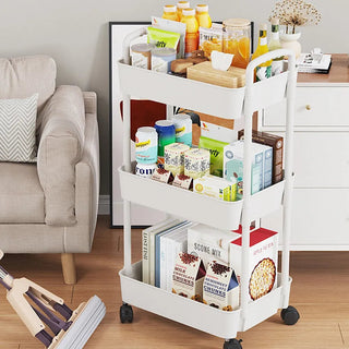 3 Level Mobile Desk Kitchen Storage Trolley Layer Shelf Storage Boxes & Bins by The Kawaii Shoppu | The Kawaii Shoppu