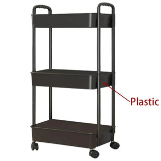 3 Level Mobile Desk Kitchen Storage Trolley Layer Shelf Storage Boxes & Bins by The Kawaii Shoppu | The Kawaii Shoppu